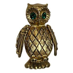 60s vintage Vanda USA owl brooch for solid perfume